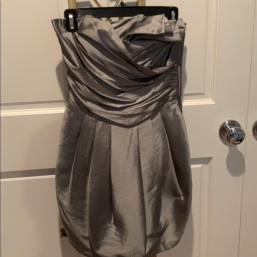 silver mini party dress